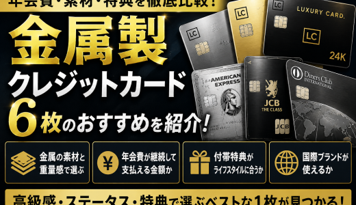 金属製クレジットカードのおすすめ6選｜選び方とデメリットを徹底比較