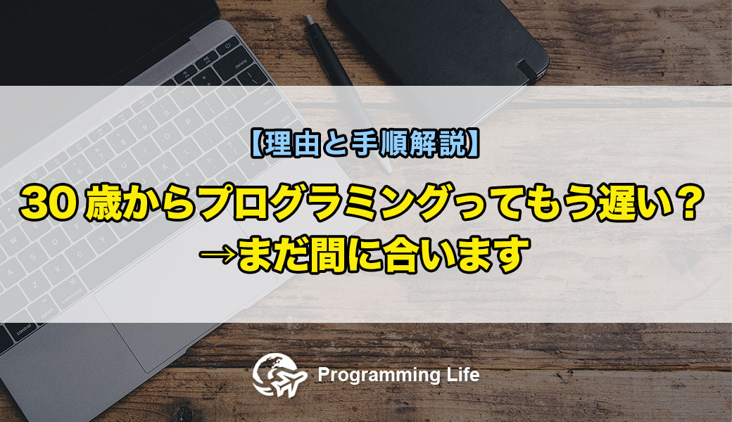 30歳からプログラミングってもう遅い まだ間に合います 理由と手順解説 Programming Life