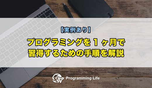 プログラミングを1ヶ月で習得するための手順を解説【実例あり】